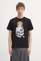 A Bathing Ape t-shirt bawełniany 1st Camo Milo On APE nadruk czarny 2L30110005