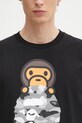 A Bathing Ape t-shirt bawełniany 1st Camo Milo On APE czarny 2L30110005