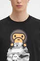 A Bathing Ape t-shirt bawełniany 1st Camo Milo On APE czarny 2L30110005