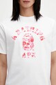 A Bathing Ape t-shirt bawełniany ABC Camo College biały 001TEL801005M
