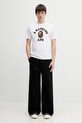 A Bathing Ape t-shirt bawełniany College 001TEL801001M biały