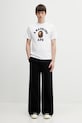 A Bathing Ape t-shirt bawełniany College 001TEL801001M biały