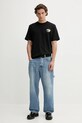 Barrow t-shirt bawełniany F5BWUATH053 czarny AW25