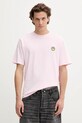 Odzież Barrow t-shirt bawełniany F5BWUATH059 różowy