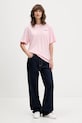 Odzież Barrow t-shirt bawełniany F5BWUATH070 różowy