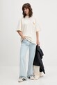 Barrow t-shirt bawełniany F5BWUATH124 beżowy AW25