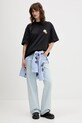 Barrow t-shirt bawełniany F5BWUATH124 czarny AW25