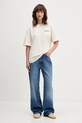 Barrow t-shirt bawełniany F5BWUATH127 beżowy AW25