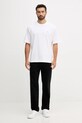 Памучна тениска Lacoste TH7744 бял AW25