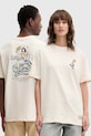 Bavlnené tričko Kaotiko potlač béžová AR064.01S.G002