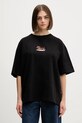 Kaotiko t-shirt bawełniany aplikacja czarny AR052.02.G002
