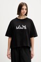 Kaotiko t-shirt bawełniany aplikacja czarny AR015.01.M002