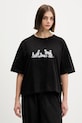 Kaotiko t-shirt bawełniany aplikacja czarny AR015.01.M002