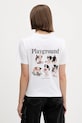 Kaotiko t-shirt bawełniany nadruk biały AR009.01.M002