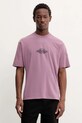 Guess Originals t-shirt bawełniany nadruk bordowy M5BI46.K8FQ4