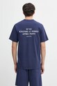 Odzież Sporty & Rich t-shirt bawełniany Kennedy Crest TO04360666BL106 granatowy