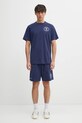 Sporty & Rich t-shirt bawełniany Kennedy Crest TO04360666BL106 granatowy