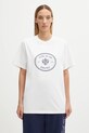 Sporty & Rich t-shirt bawełniany Eden Crest TO04360666WH01 biały AW25
