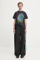 GANNI t-shirt bawełniany Basic Cotton Jersey Neon Kitty T4340