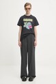 GANNI t-shirt bawełniany Basic Cotton Jersey Neon Puppy T4333