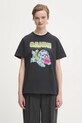 GANNI t-shirt bawełniany Basic Cotton Jersey Neon Puppy T4333 szary AW25