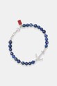 HUGO náramek pánský z nerezové oceli s Lapisem Lazuli E-BEADS5-BRA modrá 50566275