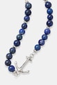 HUGO náramek pánský z nerezové oceli s Lapisem Lazuli E-BEADS5-BRA 50566275 modrá AW26