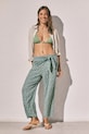 women'secret spodnie piżamowe damskie z wiskozy 3703263 turkusowy AW26