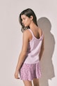 women'secret női pamut pizsama top 3273299 lila AW26