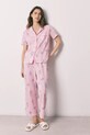 women'secret Kétrészes pizsama női pamut rózsaszín 3593067
