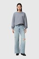Odzież AllSaints bluza oversize damska bawełniana DREAMER W188JE niebieski