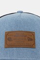 New Era czapka z daszkiem trucker DENIM LEATHER PATCH TRUCKER 60856334 niebieski AW26