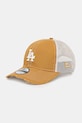 New Era czapka z daszkiem trucker COTTON CANV 920 TRUCKER LA DODGERS żółty 60856385