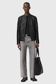 Îmbrăcăminte AllSaints jachetă pentru bărbați, din piele COLT M084LB negru