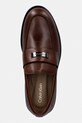 Calvin Klein mocasini bărbați din piele ESS RUBBER LOAFER HW PLAQ VA LTH maro HM0HM02177.GYU