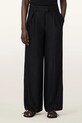 AllSaints Брюки wide leg для женщин со льном CHARLEY чёрный W050QE