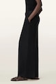 AllSaints Брюки wide leg для женщин со льном CHARLEY чёрный W050QE