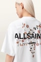AllSaints oversize kratka majica ženska bombažna PENTACLE W171JE bela