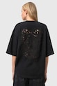 AllSaints oversize t-shirt γυναικείο βαμβακερό ESME μαύρο W131JE