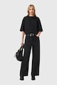 Ρούχα AllSaints oversize t-shirt γυναικείο βαμβακερό ESME W131JE μαύρο