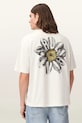 AllSaints T-shirt oversize męski bawełniany PETALS biały M062PE