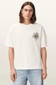 AllSaints T-shirt oversize męski bawełniany PETALS M062PE biały AW26