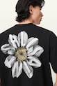 AllSaints футболка оверсайз для мужчин из хлопка PETALS M062PE чёрный