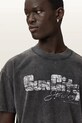 AllSaints T-shirt basic męski bawełniany SUN czarny M056PE