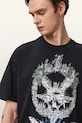 AllSaints T-shirt męski bawełniany PALM czarny M045PE