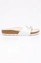 white Birkenstock sliders Women’s