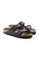 Birkenstock sliders Arizona Navy  Uppers: 100% Synthetic material Inside: 100% Natural leather Outsole: 100% Synthetic material