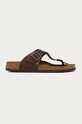 Žabky Birkenstock Ramses imitace kůže hnědá 44701