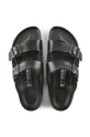 black Birkenstock sliders