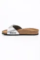 Birkenstock sliders  Uppers: Synthetic material Inside: Leather Outsole: Synthetic material